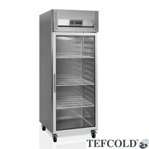 Tefcold, Kylskåp RK710G glasdörr, 650 liter, GN 2/1, 740x850x2010