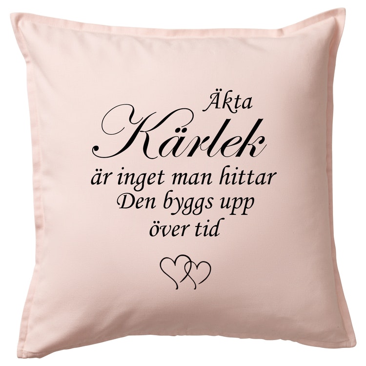 Kuddfodral Äkta kärlek - Love hearts design