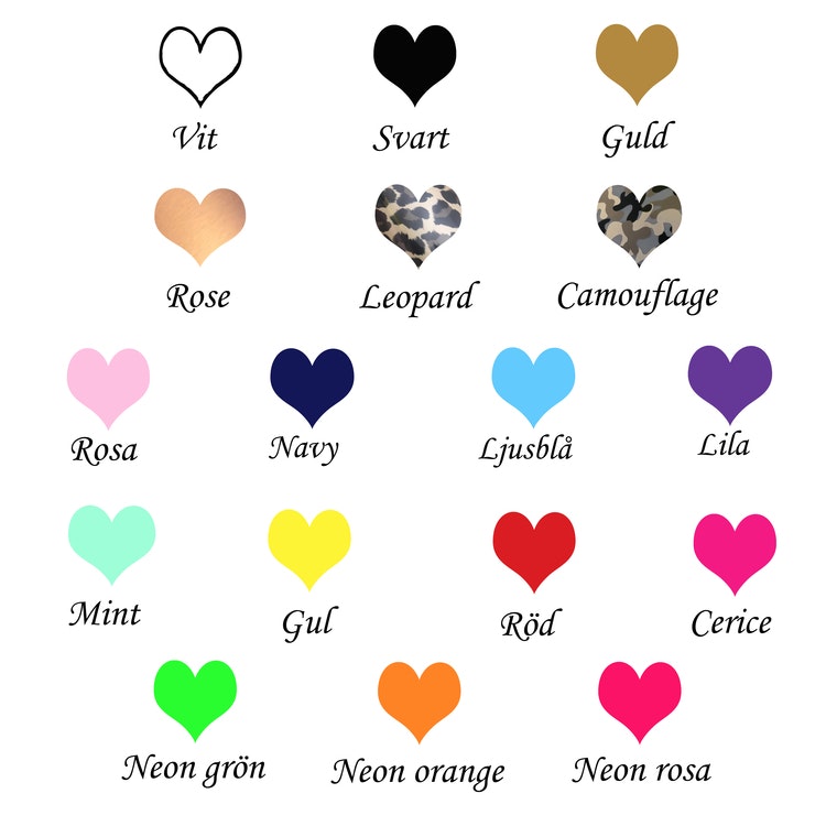 Kuddfodral Kärlek med namn & datum - Love hearts design