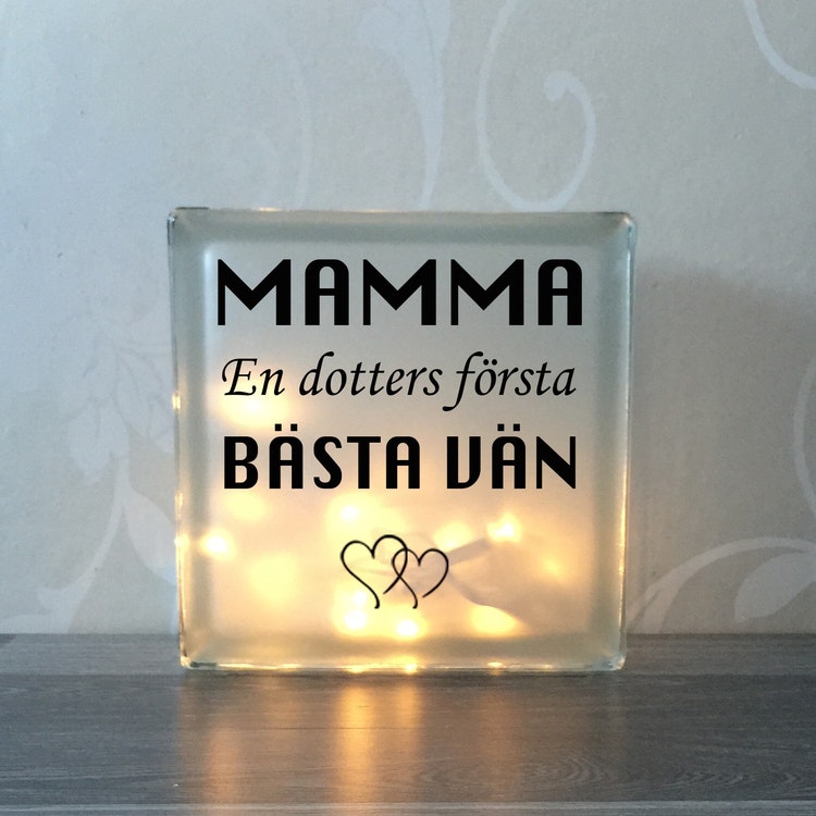 Glasblock Mamma Dotter