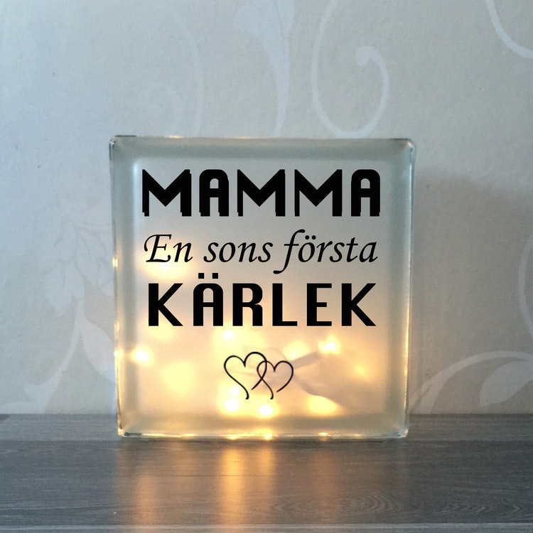 Glasblock Mamma Son