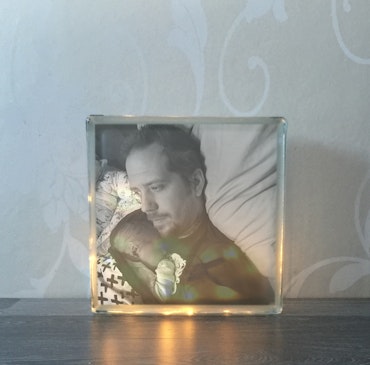 Glasblock eget foto och egen design