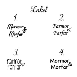 Text till julkulor (enkel) Mor & farföräldrar