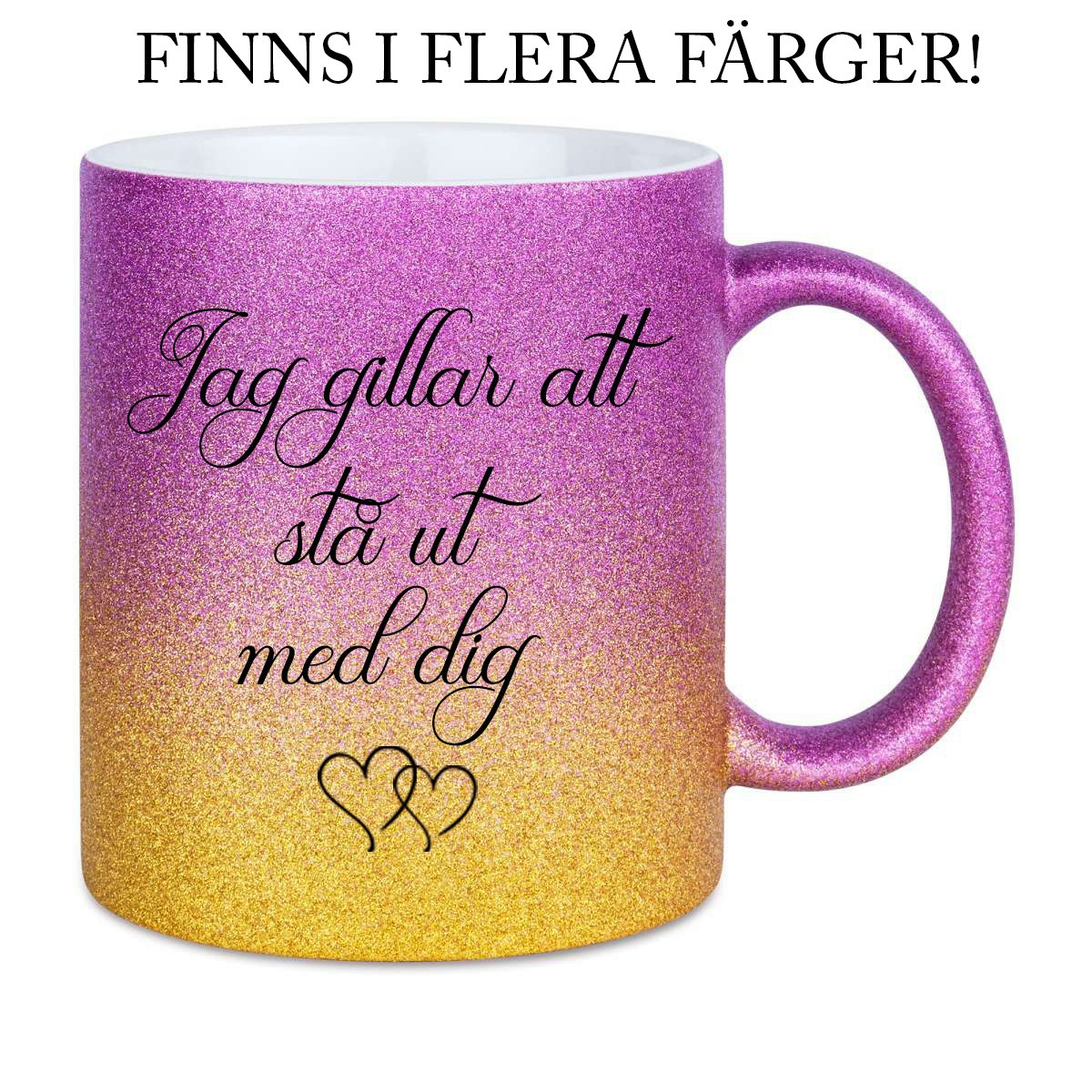 Glittermugg Jag gillar