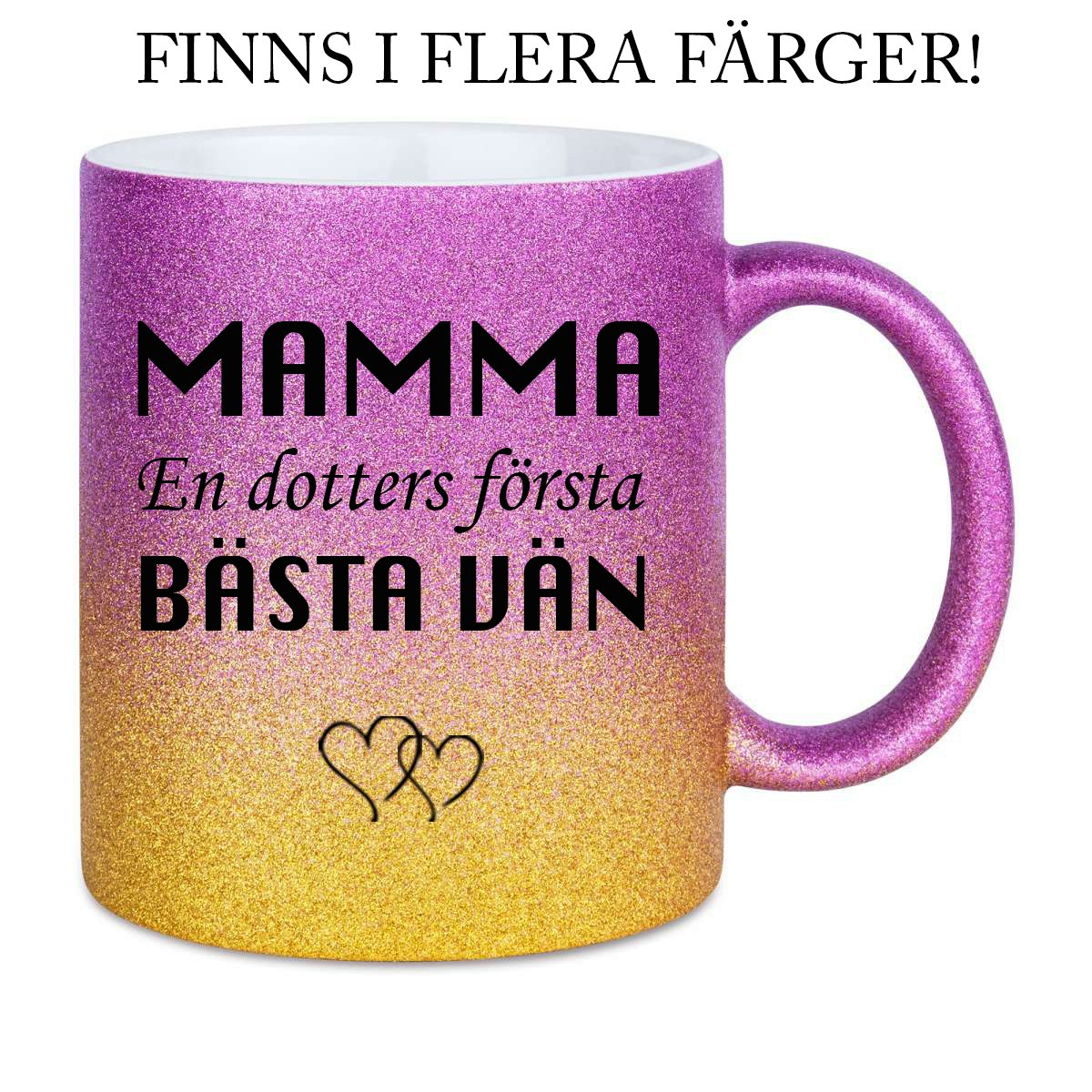 Glittermugg Mamma Dotter