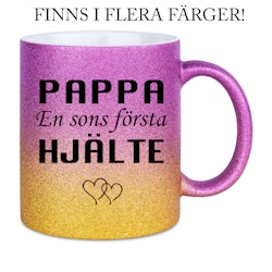 Glittermugg Pappa Son