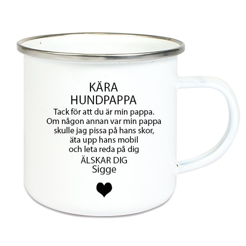 Emaljmugg Kära hund...Alt4