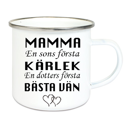 Emaljmugg Mamma Son/dotter