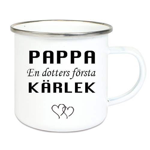 Emaljmugg Pappa Dotter