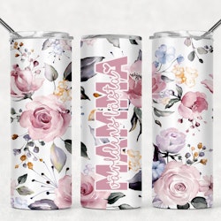 Tumblermugg Blommor #11 Mamma + egen text