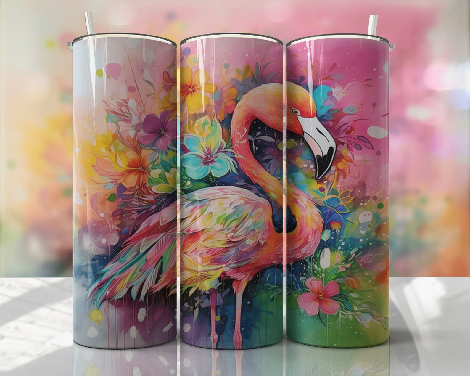 Tumblermugg Flamingo