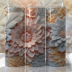 Tumblermugg 3D blommor #16