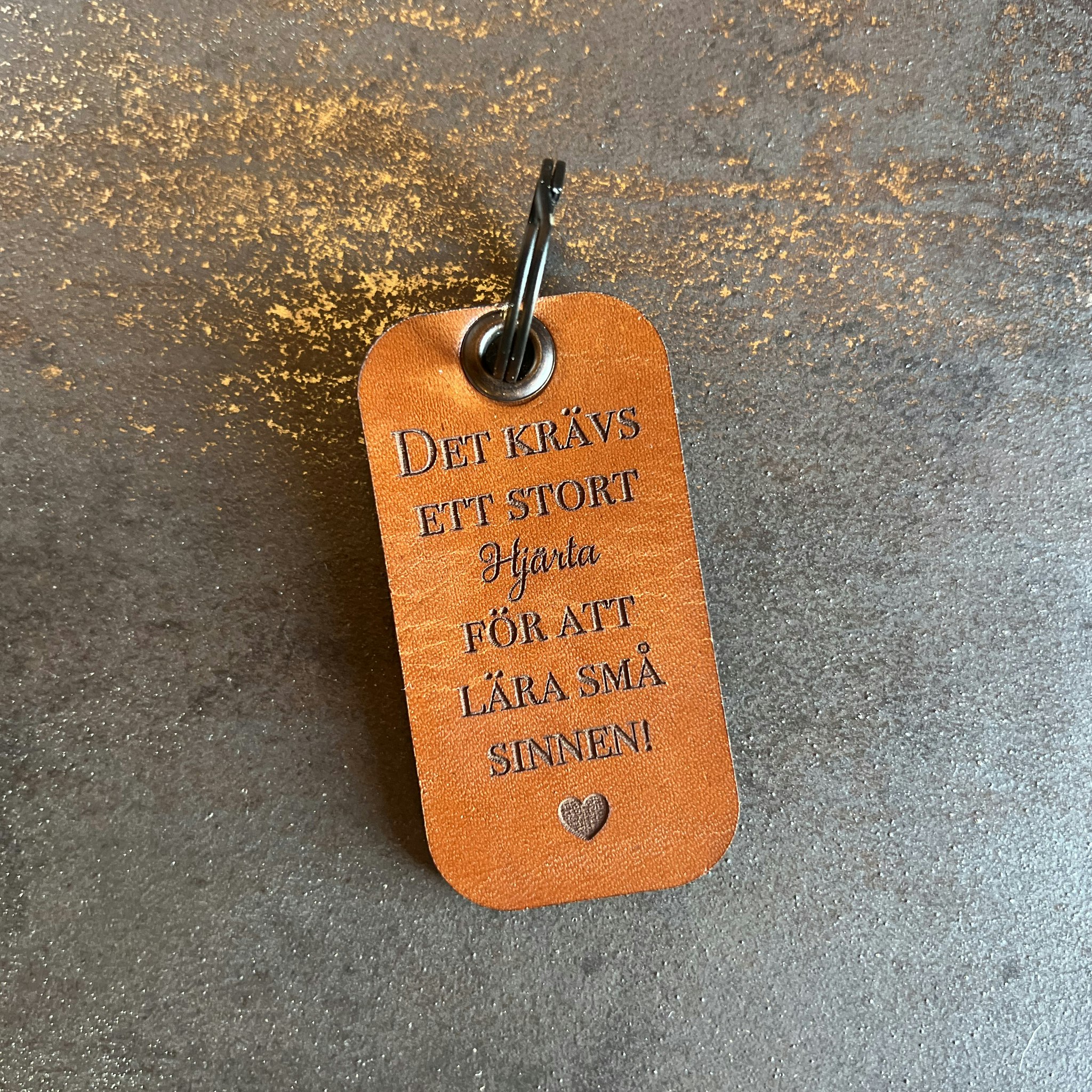 Rektangel nyckelring - Läder