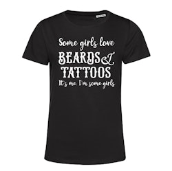 T-tröja Dam Beards & tattoos