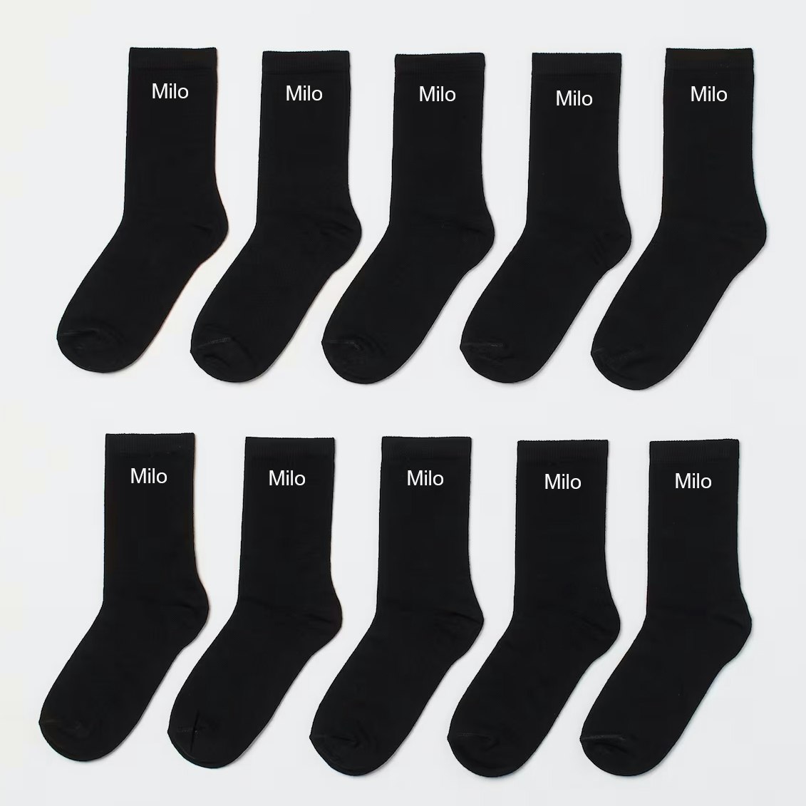 Namnstrumpor 10 pack