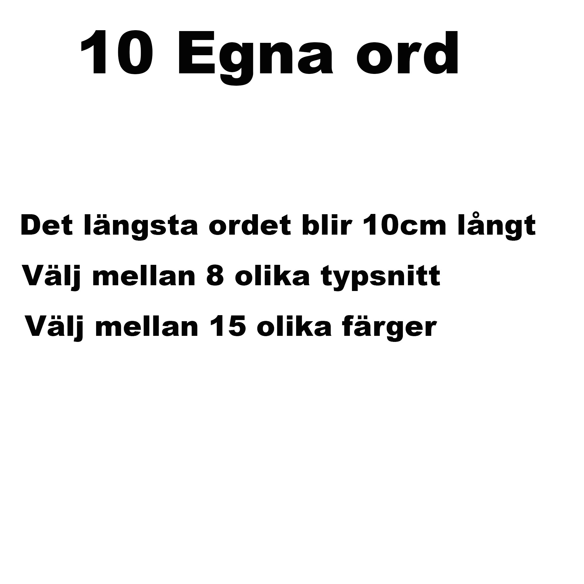 Namn/ord 10-pack