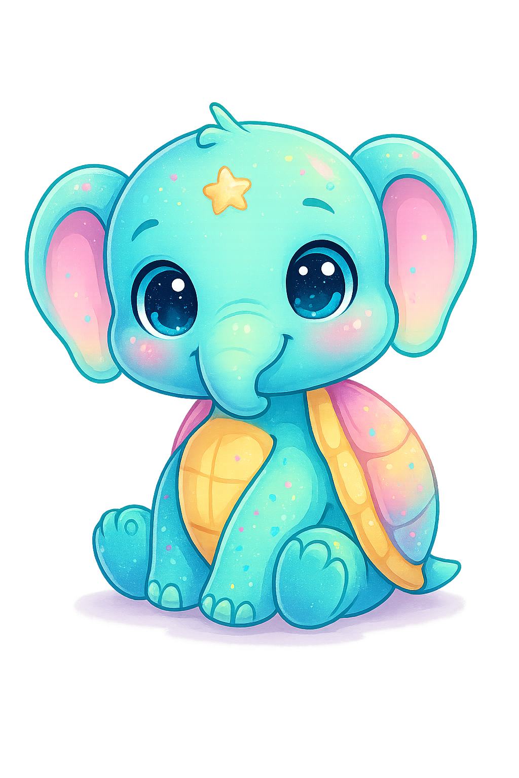 Elefant pastell #2 till tyg