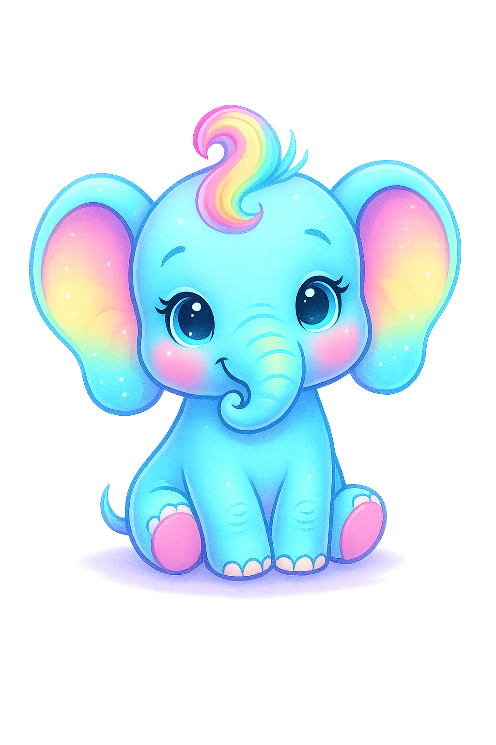 Elefant pastell #3 till tyg