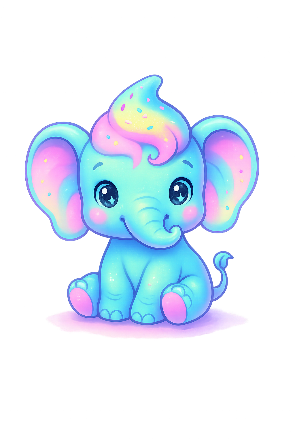 Elefant pastell #4 till tyg