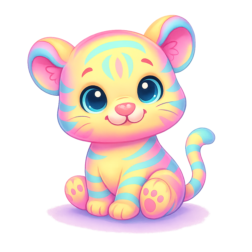 Tiger pastell till tyg