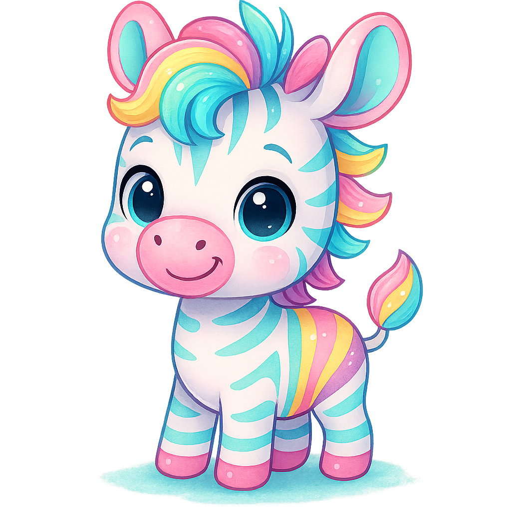 Zebra pastell till tyg