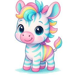 Zebra pastell till tyg