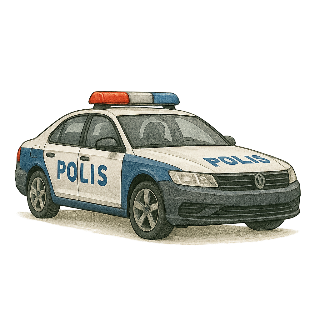 Polisbil till tyg