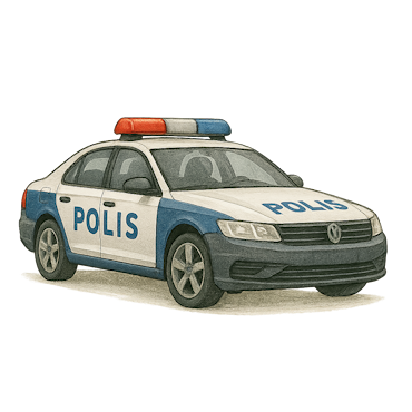 Polisbil till tyg