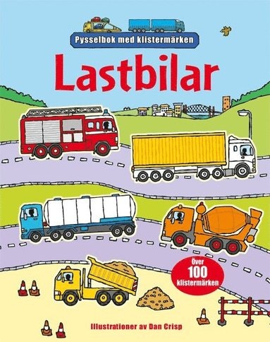 Pysselbok med klistermärken - Lastbilar