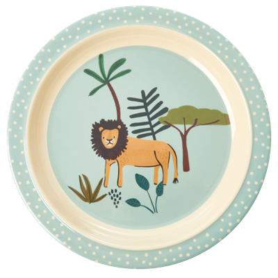 RICE - Lunchtallrik Jungle animal Lejon