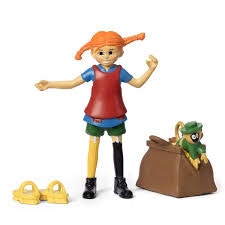 Pippi Långstrump figurset med Herr Nilsson