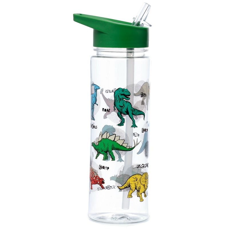 Vattenflaska Dino 550ml Sugrör - Puckator