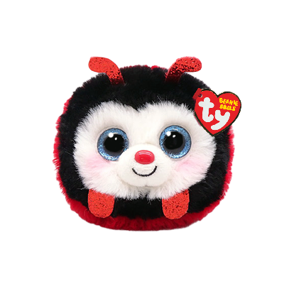 TY Puffies Beanie Balls - IZZY - ladybug ball