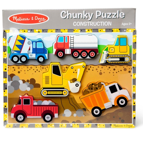 Chunky-puzzle Maskiner 6 bitar - Melissa and Doug
