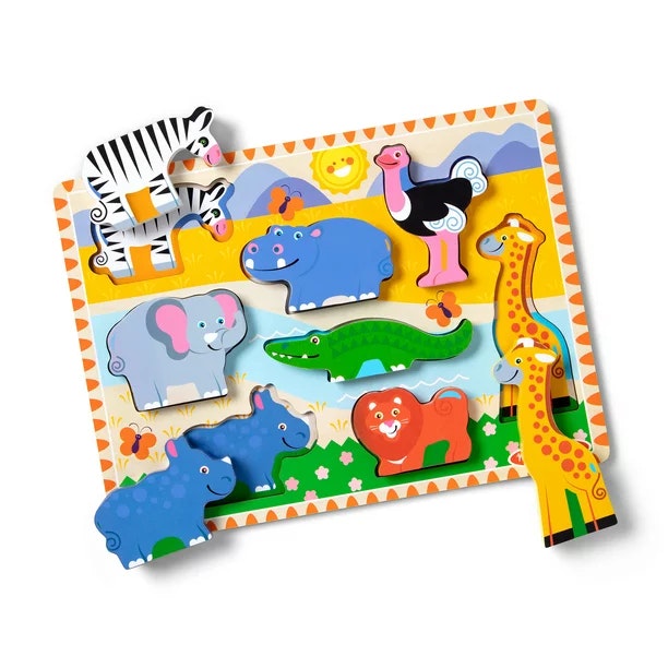 Chunky-puzzle Savann 8 bitar - Melissa and Doug