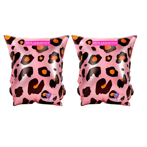 Armpuffar 2-6år Leopard Rosa