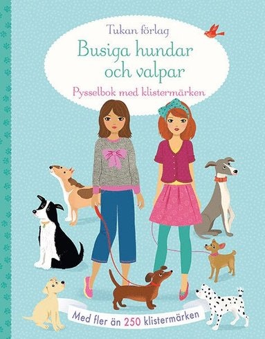 Pysselbok med klistermärken-Busiga hundar och valpar