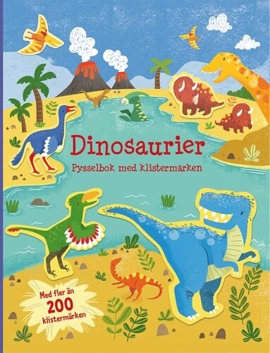 Pysselbok med klistermärken- Dinosaurier