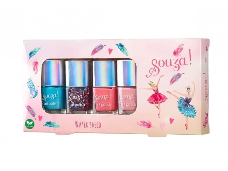 Sminkset Nagellack 4-pack Swanlake - Souza