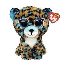 TY Beanie Boo Regular - COBALT - blue leopard