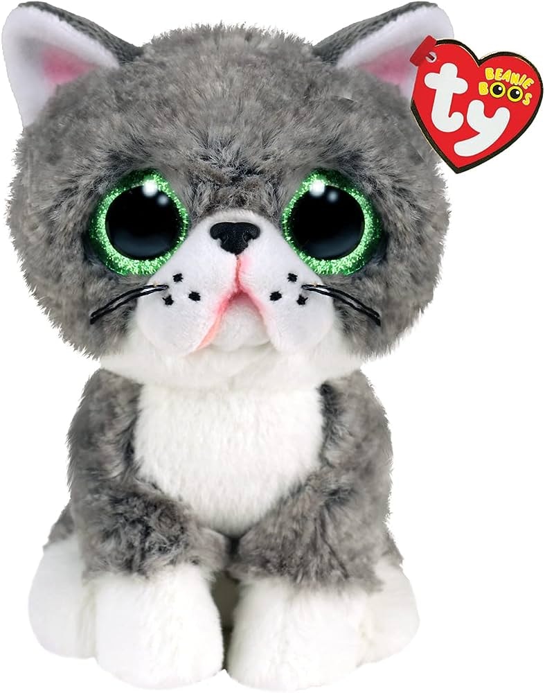 TY Beanie Boo Regular - FERGUS - grey cat