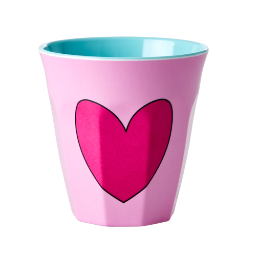 Rice Melamine Mugg Medium - Hjärta Rosa