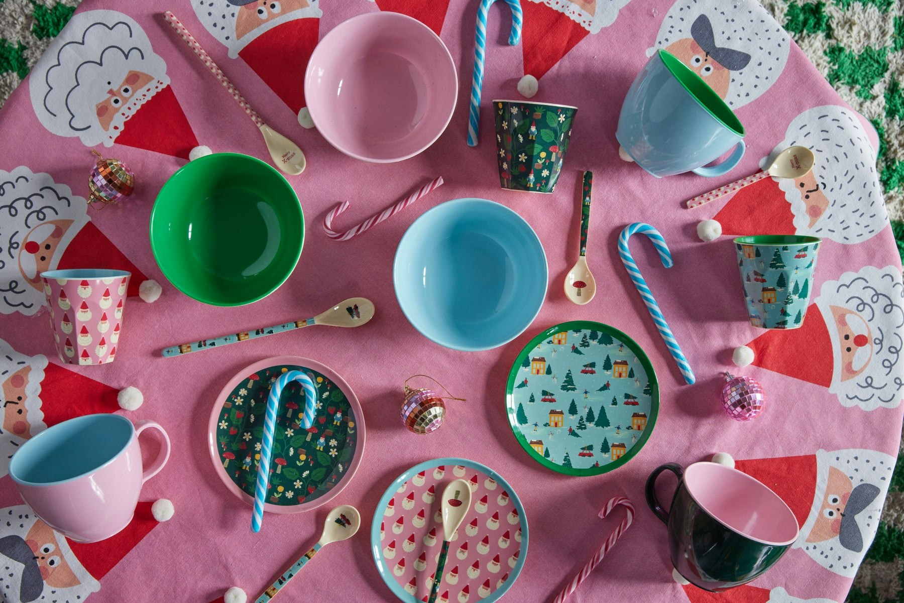 Rice Melamine Mugg Medium - Christmas Forest (Grön)