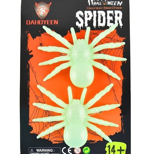 Självlysande spindlar 2-pack