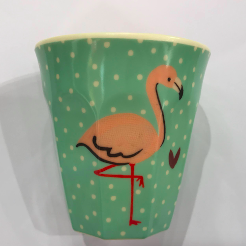 Rice Melamine Mugg Small -Flamingo