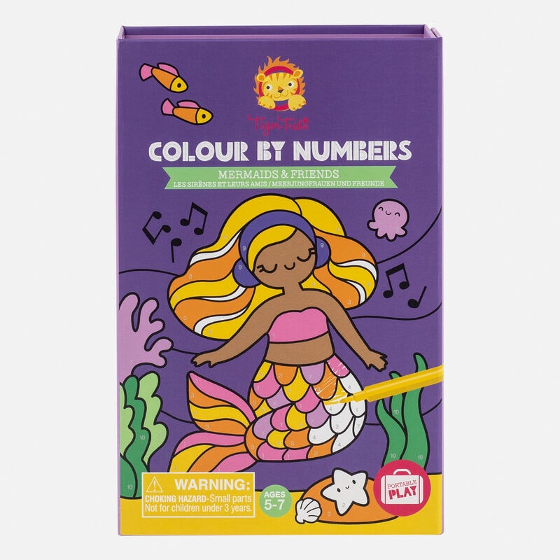 Colour By Numbers mermaids -Tiger Tribe