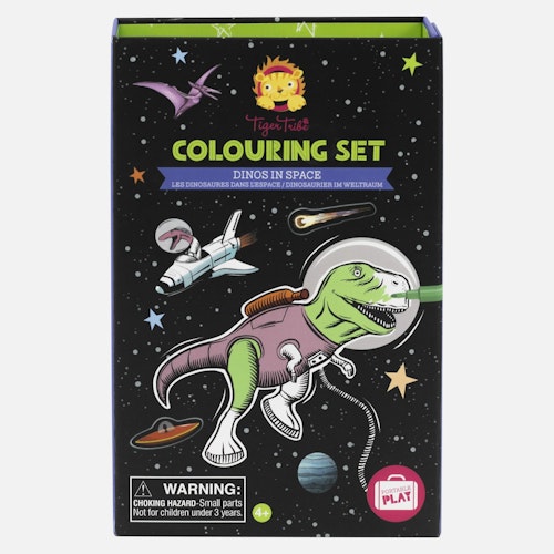 Coluring Set Dino in Space - Tiger Tribe
