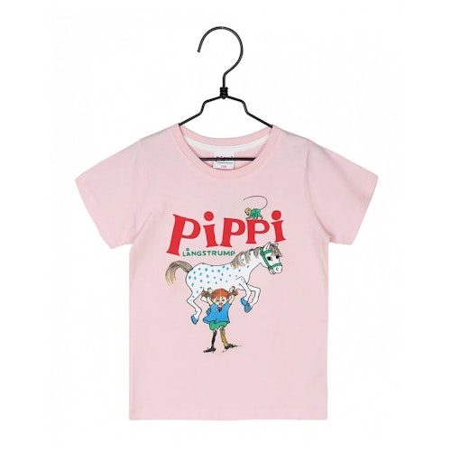 Pippi T-shirt rosa - Pippi Longstocking