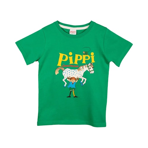 Pippi T-shirt grön - Pippi Longstocking
