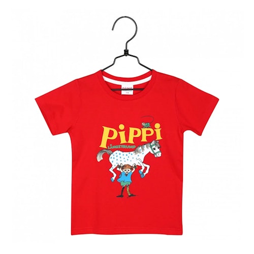 Pippi T-shirt röd - Pippi Longstocking